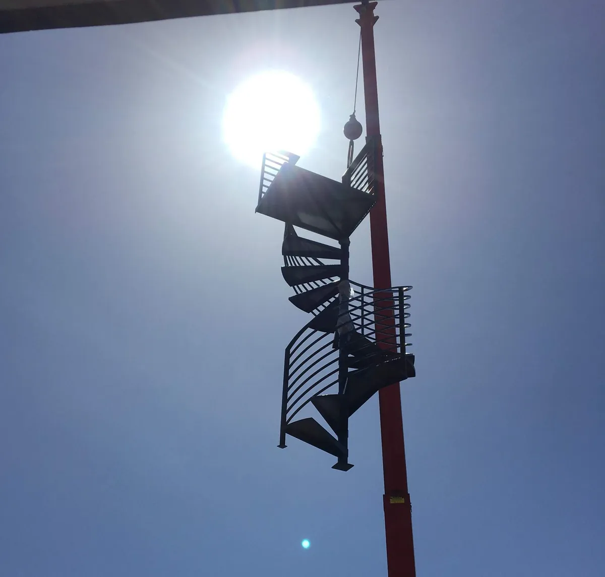 Spiral staircase, built in one piece